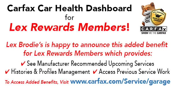 Carfax Car Health Dashboard banner - LexBrodies